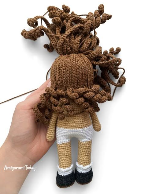 Amigurumi Doll Hair Pattern, Crochet Dolls Hair Free Patterns, Amigurumi Hair Doll, Amigurumi Doll Hair Tutorial, Crochet Doll Hair Pattern, Doll Hair Crochet, Crochet Amigurumi Doll Hair Free Pattern, Dolls Hair How To Make, Crochet Hair Amigurumi