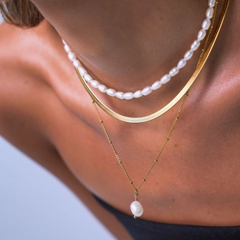 Elegant Gold Shell Necklace For Beach, Atolea Jewelry, Gold Ocean-inspired Necklace For Beach Season, Gold Shell Necklace In Ocean-inspired Style, Gold Shell Necklace For Beach Season, Ocean-inspired, Gold Shell Necklace Ocean-inspired, Triple Hoop Earrings, Ocean Inspired Jewelry, Dainty Choker