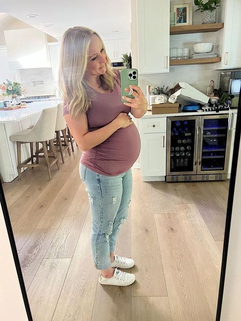 Obsessed with these over belly maternity jean find from Amazon! Only $30, the cutest destroyed wash, and perfect fit! I'll be living in these all summer long. Affordable women’s style finds for tops and dressed. Casual outfit girlie style finds at Amazon. Women's jewelry and accessories for casual or work wear outfit style. Dressed for seasons and shoes to match. Women’s activewear for travel ideas and travel packing. Comestayawhile outfit ideas and inspiration for your work and mom life. Jeans From Amazon, Mom Jeans Outfit, Work Wear Outfits, Cute Maternity Outfits, Girlie Style, Maternity Jeans, Women's Jewelry And Accessories, Closet Fashion, Outfit Style