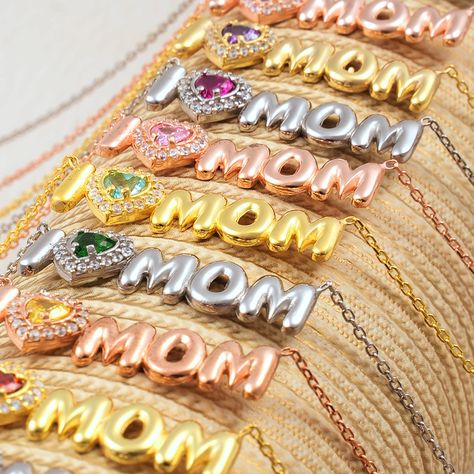 3D Letters Mom Necklace , mother day gifts Mom Photos, 3d Letters, Mom Necklace, Birthstone Necklace, Name Necklace, Mother Day Gifts, Birthstone, Mother's Day Gifts, Mothers Day