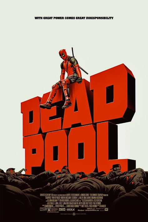 Deadpool Movie Poster, Deadpool Movie, Great Power, Room Inspiration Bedroom, Deadpool, Marvel, Pool, Film, Movie Posters