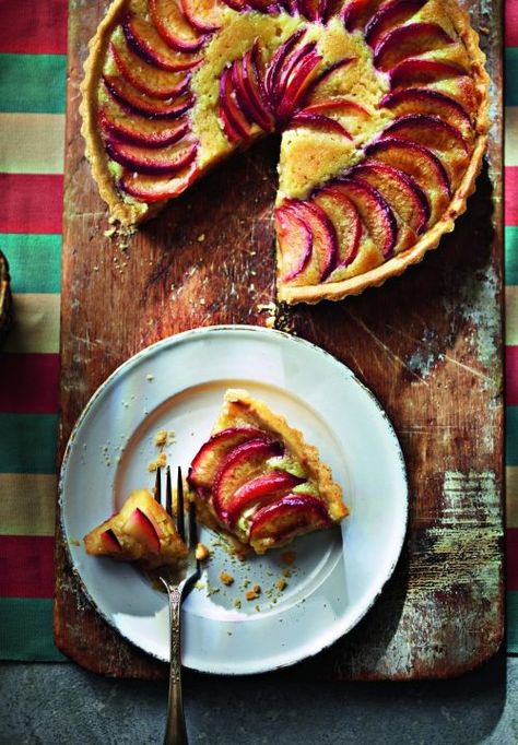 Plum Frangipane Tart - Ainsley Harriott Plum Frangipane, Plum Frangipane Tart, Frangipane Tart Recipe, Crunchy Stuffing, Steak Ale Pie, Baked Scalloped Potatoes, Rolled Roast, Bean Pie, Glazed Ribs