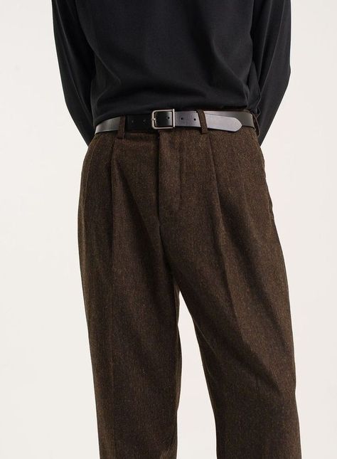 Male Dark Academia Fashion, Style Brown Pants, Academia Aesthetic Outfit, Dark Academia Outfits, Dark Academia Outfit, Tweed Pants, Academia Outfits, Aesthetic Outfits Men, Academia Style