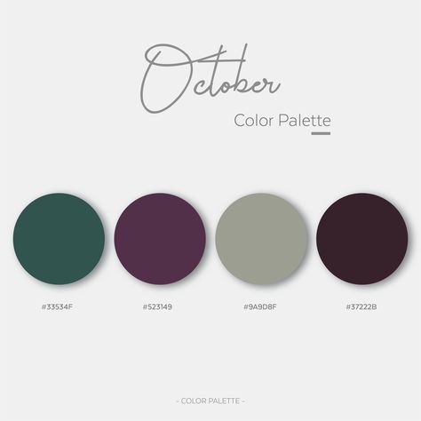 February Color Palette, September Color Palette, October Color Palette, Goodnotes Color Palette, October Colors, Halloween Color Palette, February Colors, September Colors, Whiteboard Calendar