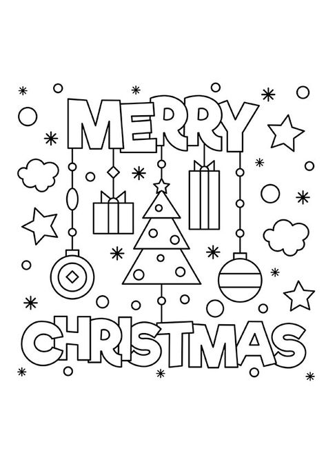 Merry Christmas Coloring Page. Free printable christmas Coloring Pages For kids download and print. Merry Christmas Drawing, Christmas Drawings For Kids, Merry Christmas Coloring Pages, Christmas Coloring Page, Merry Christmas Font, Christmas Fonts Free, Christmas Coloring Sheets, Printable Christmas Coloring Pages, Classroom Christmas