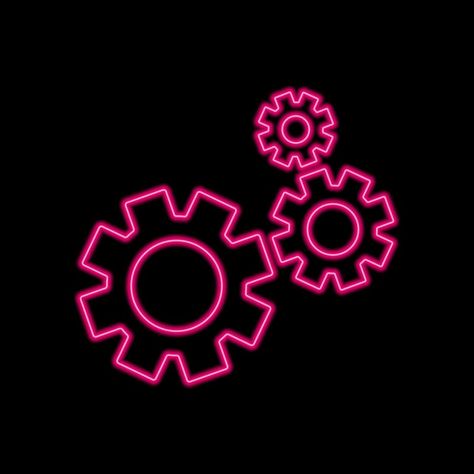 Red Gear Icon Neon Light. Settings sign. Planet Fitness, Neon Lighting, Vector Art, Profile Picture, Vector Free, Neon Signs, For Free, Neon, Clip Art