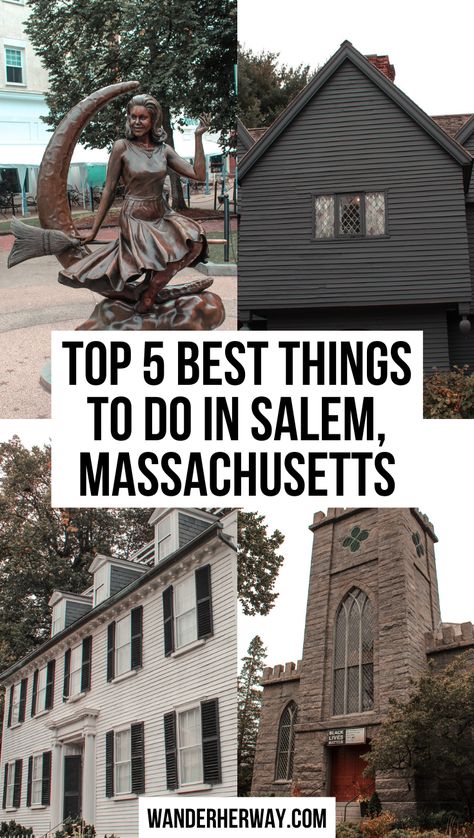 The best things to do in Salem, Massachusetts, along with how to get there, where to stay, and tips for visiting! #massachusetts #salem #falltravel Salem Massachusetts Travel, Things To Do In Salem, Massachusetts Aesthetic, Massachusetts Houses, Massachusetts Travel, Salem Massachusetts, New England Travel, Witch Trials, Salem Ma