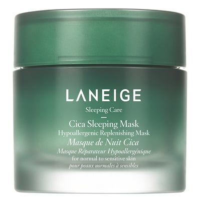 Laneige Hypoallergenic Cica Sleeping Mask Cica Sleeping Mask, Overnight Mask, Best Skincare Products, Mascara Facial, Best Face Mask, Sleeping Mask, Skin Benefits, Skin Cream, Sleep Mask