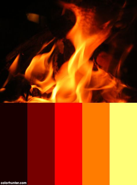 Fire Flame Color Scheme from colorhunter.com Fire Pallete Color, Spicy Color Palette, Flame Color Palette, Fire Color Palette, Painterly Art, Colors Of Fire, Orange Color Schemes, Orange Color Palettes, Red Color Schemes