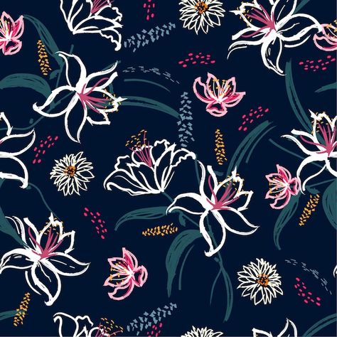 User3446994 | Freepik Lilly Garden, Hand Watercolor, Flower Seamless Pattern, Flower Print Pattern, Teal Art, Flowers Photography Wallpaper, Textile Pattern Design, Floral Pattern Design, Flower Art Images