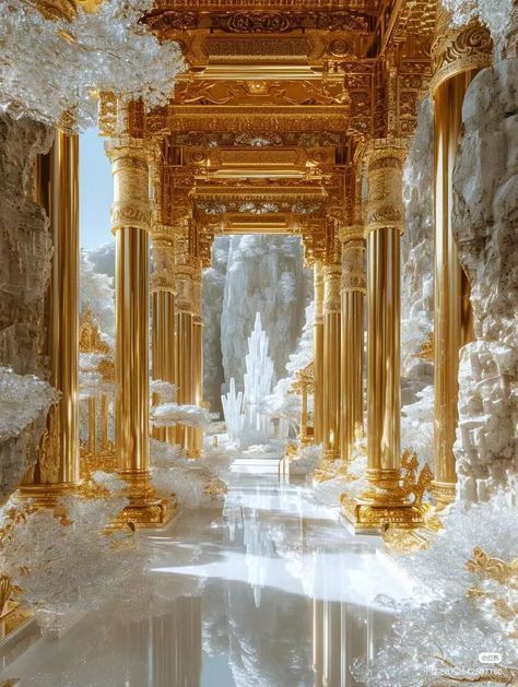 Mystical Palace, Heaven Architecture, Heaven Mansion, Castle House Design, Fantasy Rooms, Heaven Art, मोबाइल वॉलपेपर, Fantasy Castle, Art Gallery Wallpaper