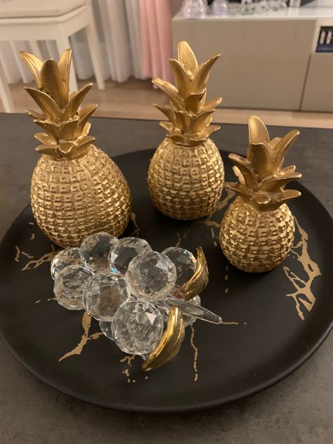 Pineapple Triple Set Pineapple Objects Pineapple Home Decor | Etsy Home Decor Objects, Pineapple Decor, Decor Objects, Feather Decor, Pineapple Design, Amazing Decor, Home Luxury, House Plants Decor, Glam Decor