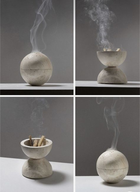 Minimalistic Pottery, Sacred Space At Home, Cement Art, Incense Cone, Concrete Diy Projects, Astuces Diy, Diy Ceramic, Keramik Design, Concrete Crafts