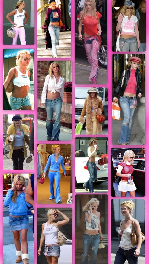 britney spears street style inspo #britneyspears #britneyspearsshuffle #fashion #fashioninspo #y2k #slay Brittany Spears 2000's, Britney Spears Stage Outfits, Britney Spears 2000s Outfit, Brittany Spears 2000s, Britney Spears Street Style, Britney Spears Style, Y2k Britney Spears, Miley Cyrus Street Style, Britney Spears 2000s