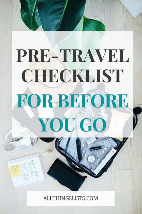 List of pre-travel things to check, from post booking right through to last minute checks for your holidays Pre Travel Checklist, Writing Lists, International Travel Tips, Travel Checklist, International Travel, Travel Tips, Fun Facts, Writing, Travel