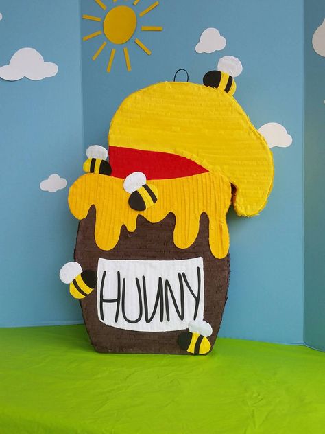 Winnie The Pooh Pinata, Pooh Pinata, Pinata Birthday, Pinata Stick, Winnie The Pooh Themes, Pooh Birthday, Winnie The Pooh Birthday, Opening Door, Bee Party