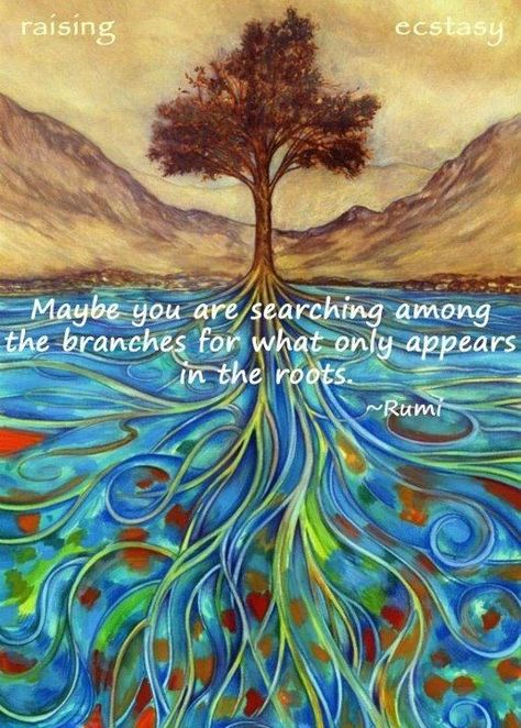 It's in the roots Doodle Inspiration, Rumi Quotes, Pics Art, Tree Art, Rumi, Art Plastique, Design Branding, The Words, A Tree