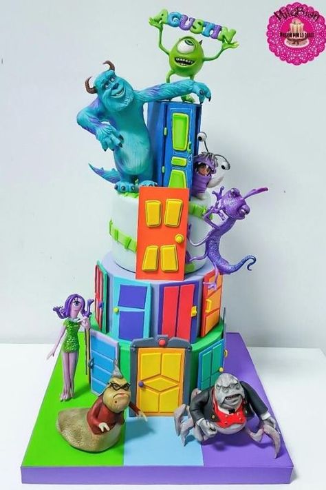 Monsters Inc Dessert Ideas, Disney Character Cake, Monsters Inc Birthday Cake, Monster Inc Cake, Monsters Inc Cookies, Birthday Cake Cartoon, Monster Birthday Cake, Monsters Inc Cake, Ideas For Birthday Cake