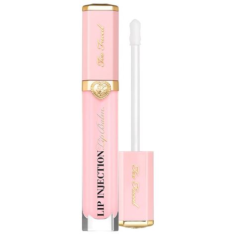 Lip Injection Power Plumping Liquid Lip Balm - Too Faced | Sephora Too Faced Lip Injection, Color Lip Balm, Lip Injections, Makeup Items, Dry Lips, Makeup Reviews, Lip Plumper, Aesthetic Makeup, Too Faced