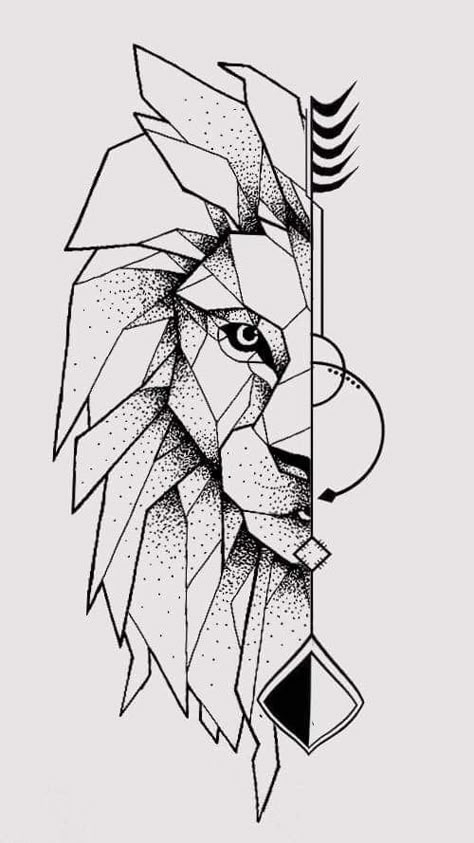 Geometric Lion Tattoo, Cool Animal Tattoos, American Traditional Tattoo Ideas, Lion Tattoo Sleeves, Geometric Lion, Traditional Tattoo Ideas, Cool Wrist Tattoos, Lion Head Tattoos, Animal Tattoo Ideas