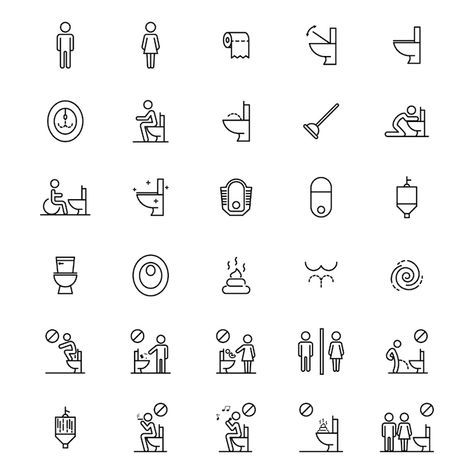 Toilet Pictogram, Gender Neutral Bathroom Signs, Wc Logo, Wc Icon, Toilet Symbol, Toilet Icon, Pictogram Design, Station Map, Sign System