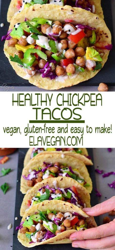 Slow Cooker Recipes Shrimp, Veggies Ideas, Lasagna Recipe Slow Cooker, Vegan Chickpea Recipes, Homemade Tortilla Recipe, Paleo Slow Cooker Recipes, Chickpea Tacos, Tacos With Avocado, Slow Cooker Pasta Recipes