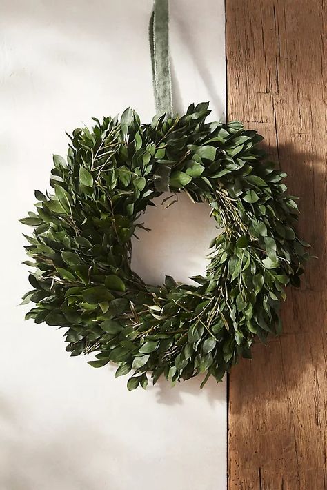 Terrain | Anthropologie Olive Foliage, Corn Husk Wreath, Handmade Felt Ornament, Dried Wreath, Beaded Candle, Floral Mirror, Leaves Candle, Evergreen Wreath, Magnolia Wreath