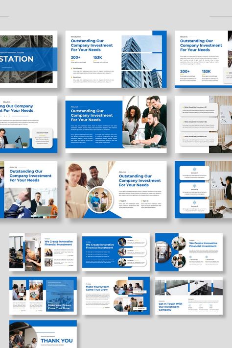 Investasion - Financial Company Google Slides Template Google Company, Office Templates, Marketing Planner, Slides Google, Investment Companies, Slides Template, Marketing Solution, Marketing Company, Keynote Template