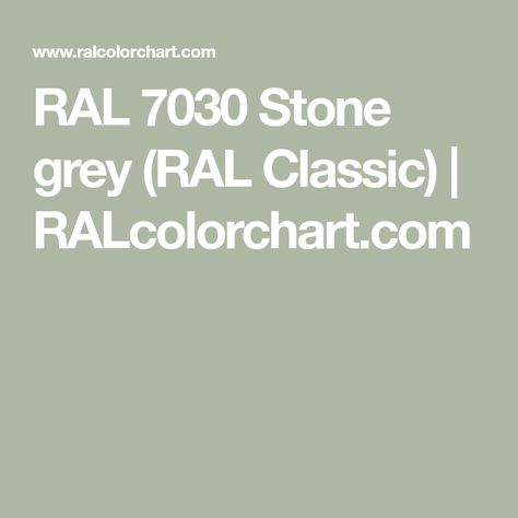 Ral 7030 Stone Grey, Ral Code, Traditional Windows, Color Name, Stone Grey, Ral Colours, Paint Colours, Green Kitchen, The Grey