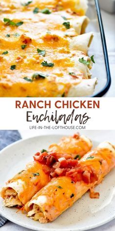 Chicken Enchiladas Healthy, Shredded Taco Chicken, Ranch Chicken Enchiladas, Salsa Ranch, Enchiladas Healthy, Taco Chicken, Dinner Rotation, Healthy Dinner Recipes Chicken, Ranch Chicken