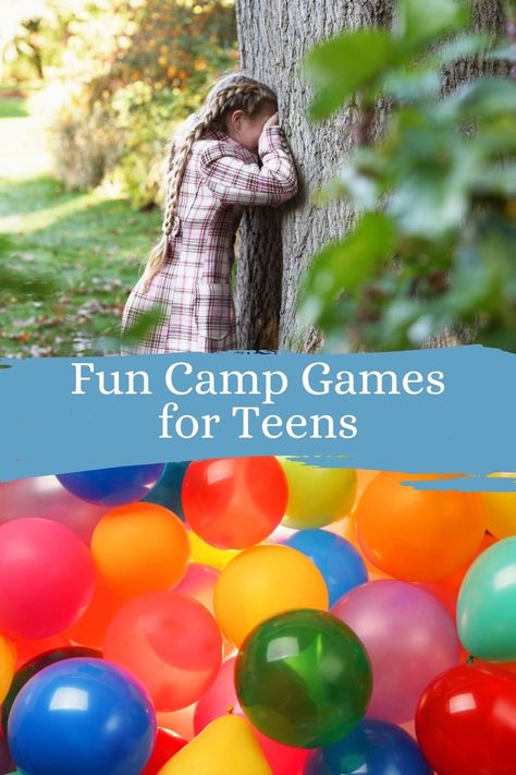 Fun Camp Games for Teens + Tweens - Fun Party Pop Camp Games For Teens, Games For Teens Party, Girls Camp Games, Outdoor Games For Teens, Group Activities For Teens, Group Game Ideas, Fun Camp Games, Camping Party Activities, Challenge For Teens