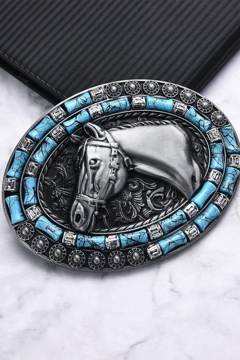 Made from a high-quality zinc alloy that has been polished, it has a clear pattern engraving and polishing technique, a great texture, and it is durable and difficult to break or fade. This belt buckle is approximately 4.2 inches by 3.1 inches in size and fits standard 1.5" snap-on belts. 58 grams or so, roughly. #men #beltbuckle #westernbeltbuckle #cowboy Cowboy Belt Buckles, Cowboy Rodeo, Cowboy Belt, Western Belt Buckles, Western Cowboy Hats, Western Belt, Western Belts, Cowboy Western, Cowboy Hat