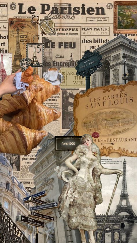 Paris Aesthetic Collage background antique Parisian french style france travel inspiration Aesthetic Collage Background, Paris Aesthetic, Collage Background, Aesthetic Collage, France Travel, French Style, Travel Inspiration, Paris, France