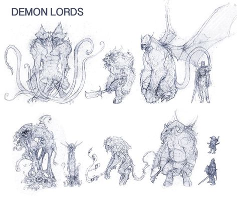 Richard Whitters on Twitter: "Very early Demon Lord sketches done for Out of the Abyss #dnd #dnd5e #WOTCstaff… " Richard Whitters, Drow Fighter, Out Of The Abyss, Fantasy Things, Monster Ideas, Strange Creatures, Demon Lord, Monster Drawing, Cosmic Horror