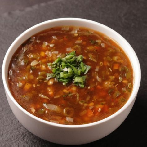 Aarti Madan’s Instagram photo: “Winter special- Veg Hot & Sour Soup. It's quick, healthy and very delicious. Though it may appear it's a complicated recipe but in real…” Soup Restaurant, Hot Sour Soup, Green Chilli Sauce, Veg Soup, Hot And Sour Soup, Sour Soup, Indian Breakfast, Vegetarian Snacks, Hot Soup