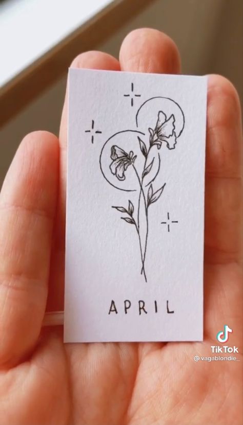 Sweet Pea Tattoo, Floral Thigh Tattoos, Autumn Tattoo, April Birth Flower, Taurus Tattoos, Birth Flower Tattoos, Spooky Tattoos, Cute Small Tattoos, Different Tattoos