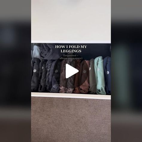 TikTok · Reagan How To Fold Lululemon Leggings, How To Fold Shorts, Dresser Organization, Lululemon Align Leggings, How To Fold, Self Love Affirmations, Lululemon Leggings, Twitter Image, Leggings