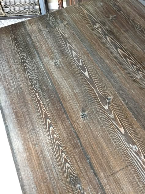 Weathered oak / driftwood  finish by dry-brushing grey latex wash (2:3, paint:water) over dark walnut stain. White Wash Over Dark Stain, Grey Wood Stain, Grey Stained Wood, Diy Wood Stain, Staining Furniture, Oak Bedroom Furniture, Driftwood Finish, Oak Bedroom, Paint Water