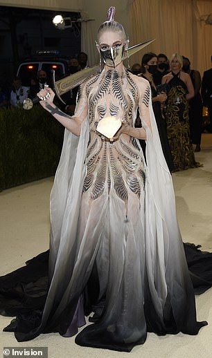 Extra Terrestrial Costume, Grimes Met Gala, Grimes Outfit, Grimes Style, Grimes Aesthetic, Met Gala Outfits, Gala Outfit, Pnina Tornai, Extra Terrestrial