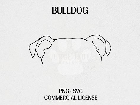 English Bulldog Ears Tattoo, English Bulldog Tattoo Outline, Bulldog Outline Tattoo, Bulldog Ears Tattoo, Bulldog Tattoo Design, Dog Ear Outline, Ear Outline, Rip Tattoo, Tiny Tattoos For Women