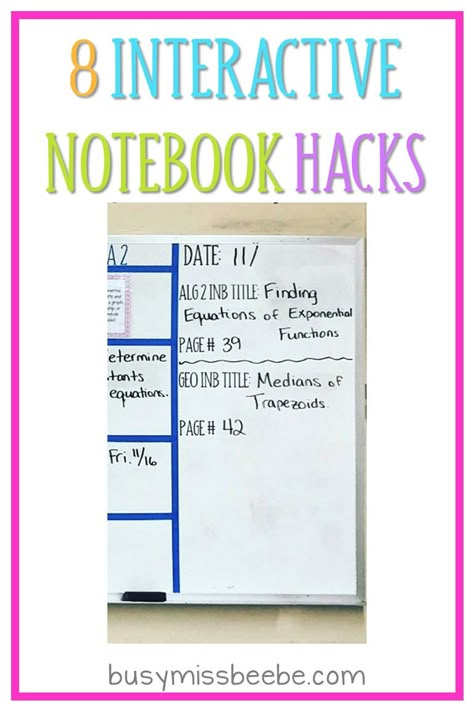 Biology Interactive Notebook High School, Student Notebook Organization, Reading Interactive Notebooks, Notebook Hacks, Interactive Notebooks English, Interactive Notebooks High School, Interactive Notebook Ideas, Interactive Notebooks Middle School, High School Math Classroom