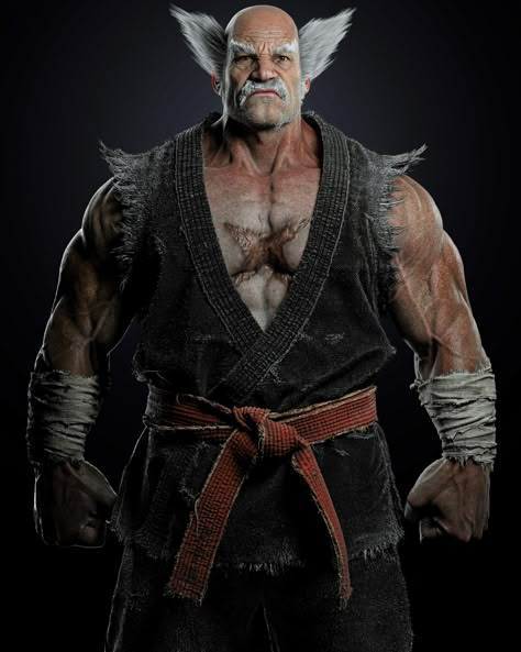 ArtStation - Heihachi Mishima FanArt Heihachi Mishima Art, Tekken Heihachi, Heihachi Mishima, Tekken Characters, Tekken 8, Greek Mythology Art, Anime Canvas Art, Body Pose Drawing, Mythology Art