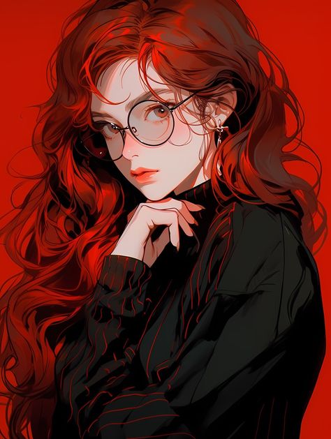 Red Hair Anime Female, Hair Cartoon, Anime Red Hair, Red Hair Woman, Female Drawing, Gothic Fantasy Art, Girls With Red Hair, Female Face, Character Inspo