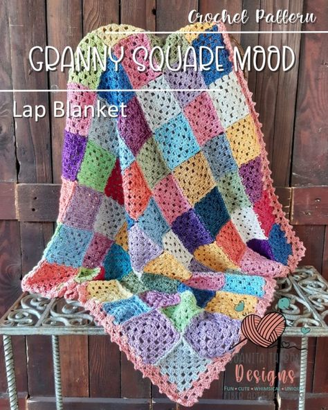 Crochet Granny Square Lap Blanket, Granny Rectangle Blanket, Crochet Granny Rectangle Blanket, Bright Granny Square Blanket, Teal Granny Square Blanket, Crochet Numbers, Crochet Granny Stitch, Crochet Dinosaur, Lap Blanket