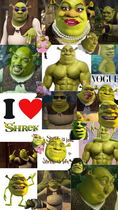 Shrek Funny Wallpapers, Funny Shrek Pics, Goofy Shrek, Funniest Wallpapers, Slay Shrek, Shrek Wallpapers, Baddie Shrek, Shrek Aesthetic Cute, Shrek Funny