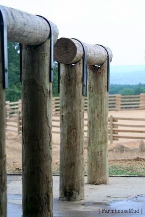 the ultimate hitching posts Tie Post For Horses, Horse Tie Up Post, Horse Tie Post, Hitching Post For Horses, Pole Fence, Simple Horse Barns, Horse Shed, Horse Tack Rooms, Horse Farm Ideas