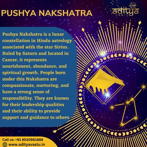 Vishakha Nakshatra, Pushya Nakshatra, Hindu Astrology, Sagittarius Sun, Divine Connections, Vastu Shastra, Leadership Qualities, Vedic Astrology, Moon Goddess