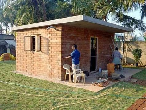 diy brick tiny home | ... housing for about half the price of a normal brick-and-mortar home Affordable House Design, Cheap House, Tiny House Blog, Affordable House Plans, A Frame House Plans, Cheap Houses, Tiny Cabins, A Frame House, Cabins And Cottages