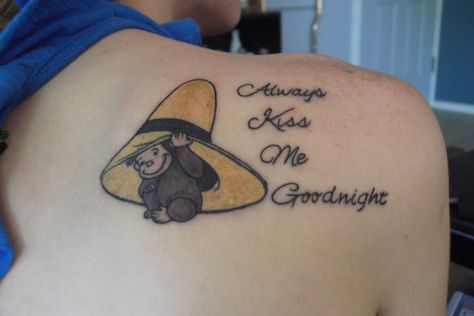 Curious George Tattoo Ideas, Curious Tattoo, Curious George Tattoo, George Tattoo, Left Arm Tattoos, Tattoo Thoughts, Monkey Tattoos, Always Kiss Me Goodnight, George Best