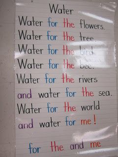 Water via Adriane Fischer via Little Miss Kindergarten onto Science and Social Studies Water Inquiry Kindergarten, Water Theme Preschool, Water Poems, Kindergarten Poetry, Shared Reading Poems, Kindergarten Poems, Plants Kindergarten, Water Study, Water Unit